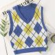 Argyle Pattern Crewneck Sweater Vest